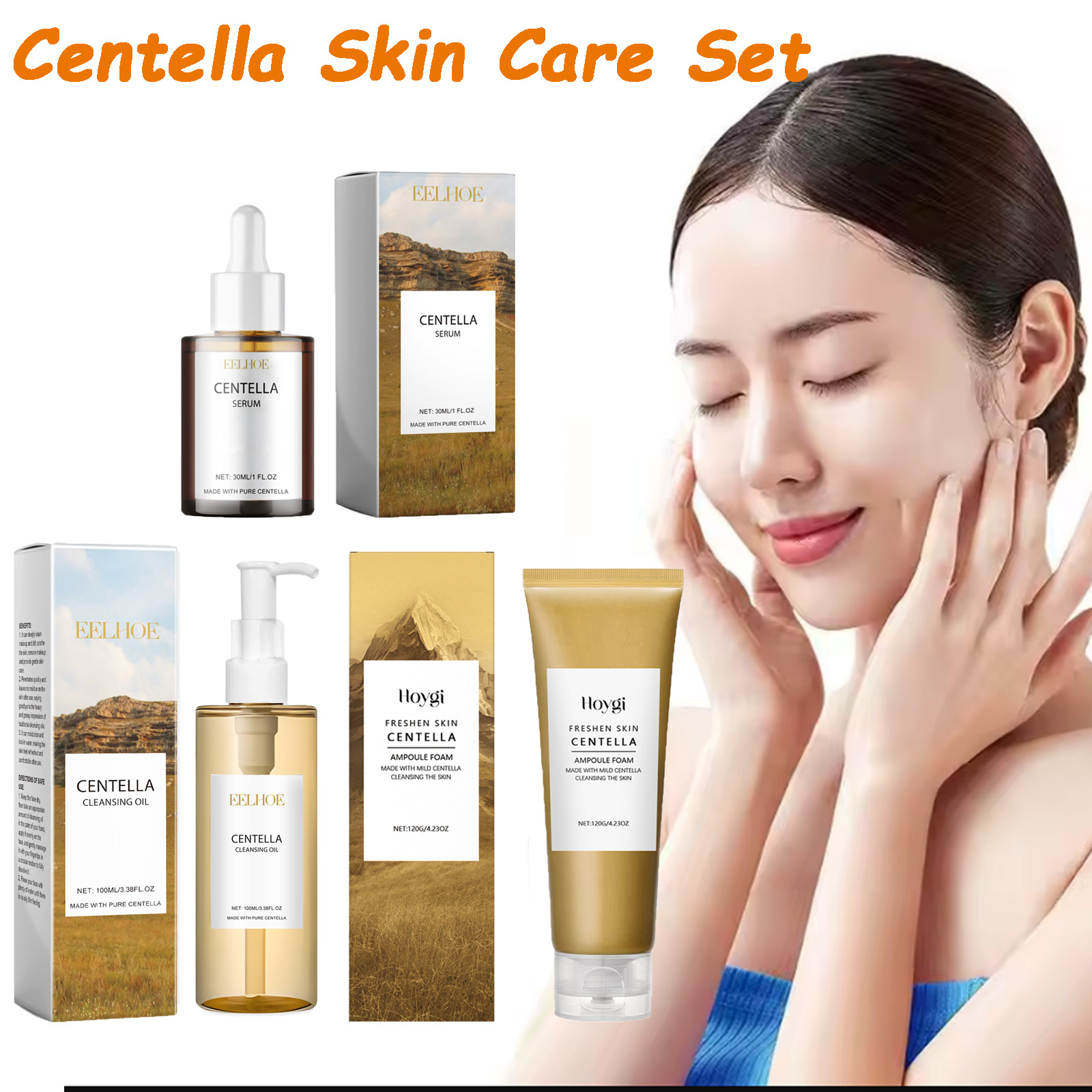 Skincare Glow Glowing - Centella conjunto de cuidados com a