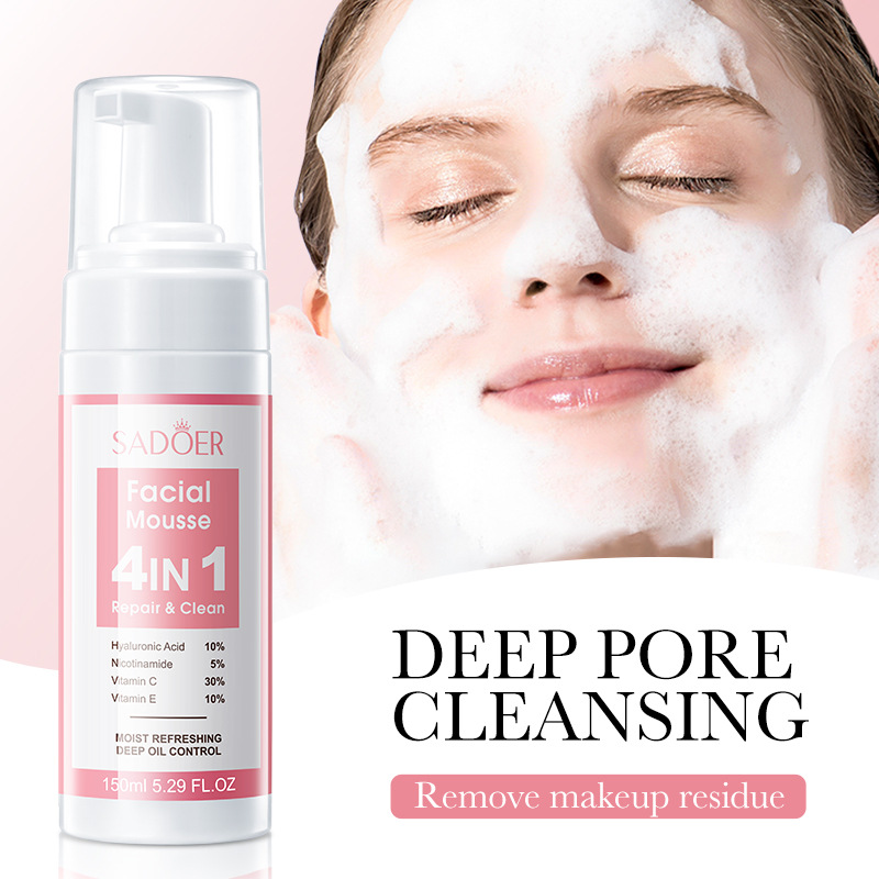 Salicylic Acid Cleanser - SADOER 4 em 1 Mousse Facial