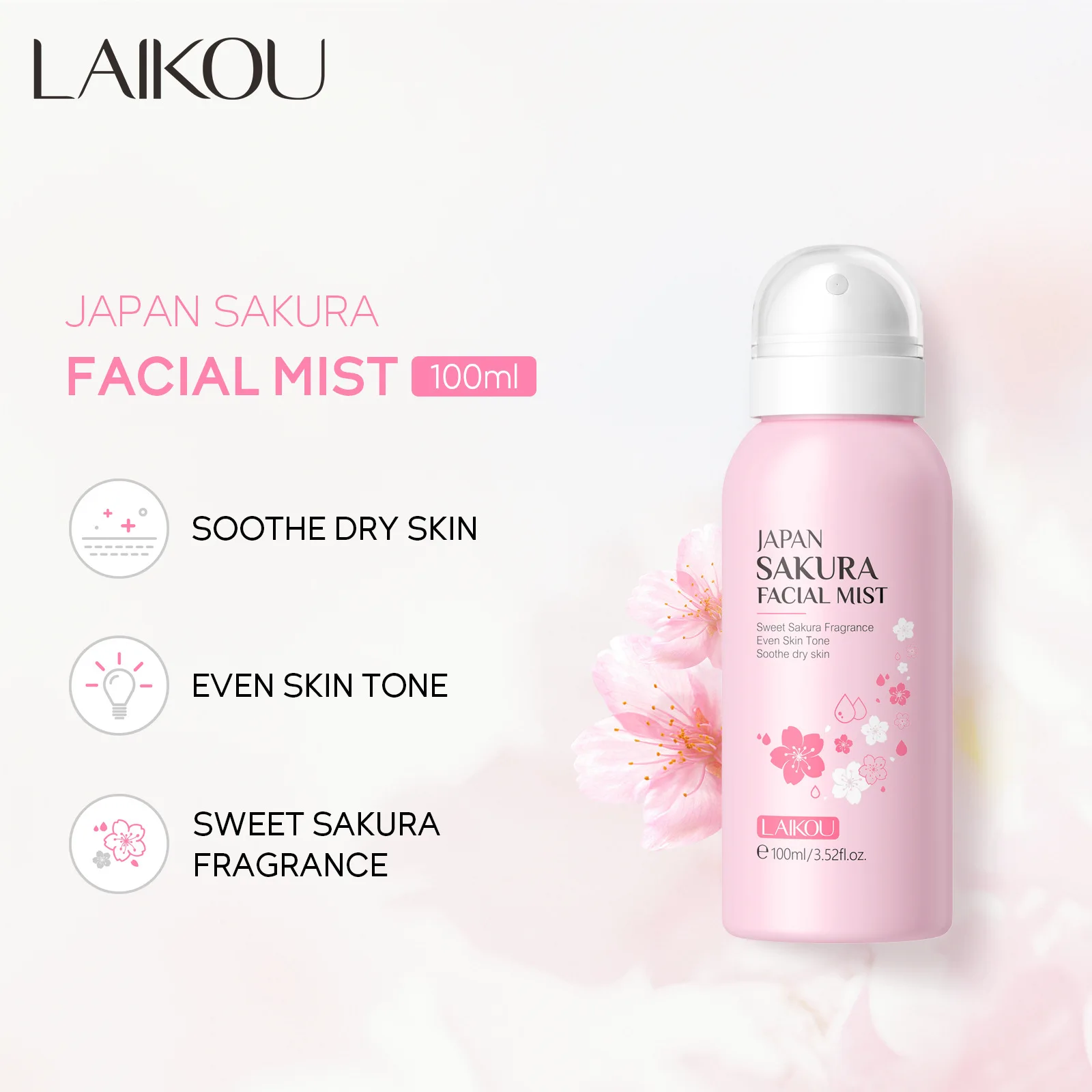 Laikou sakura spray iluminador - Skincare Niacinamide avaliação e preço