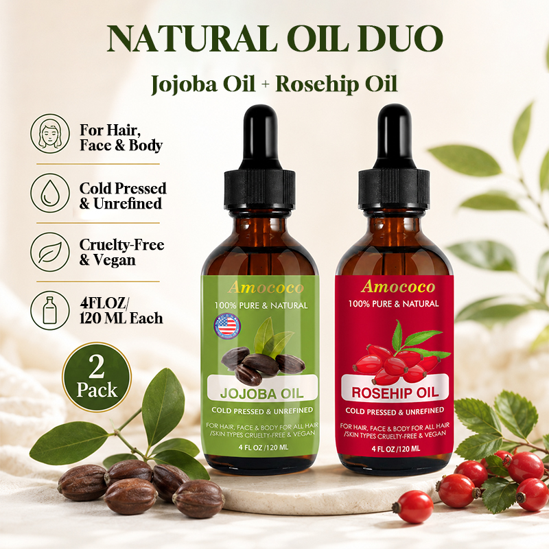 Amococo 2pcs Óleo de Jojoba e  - Face Oil Rosehip avaliação e preço