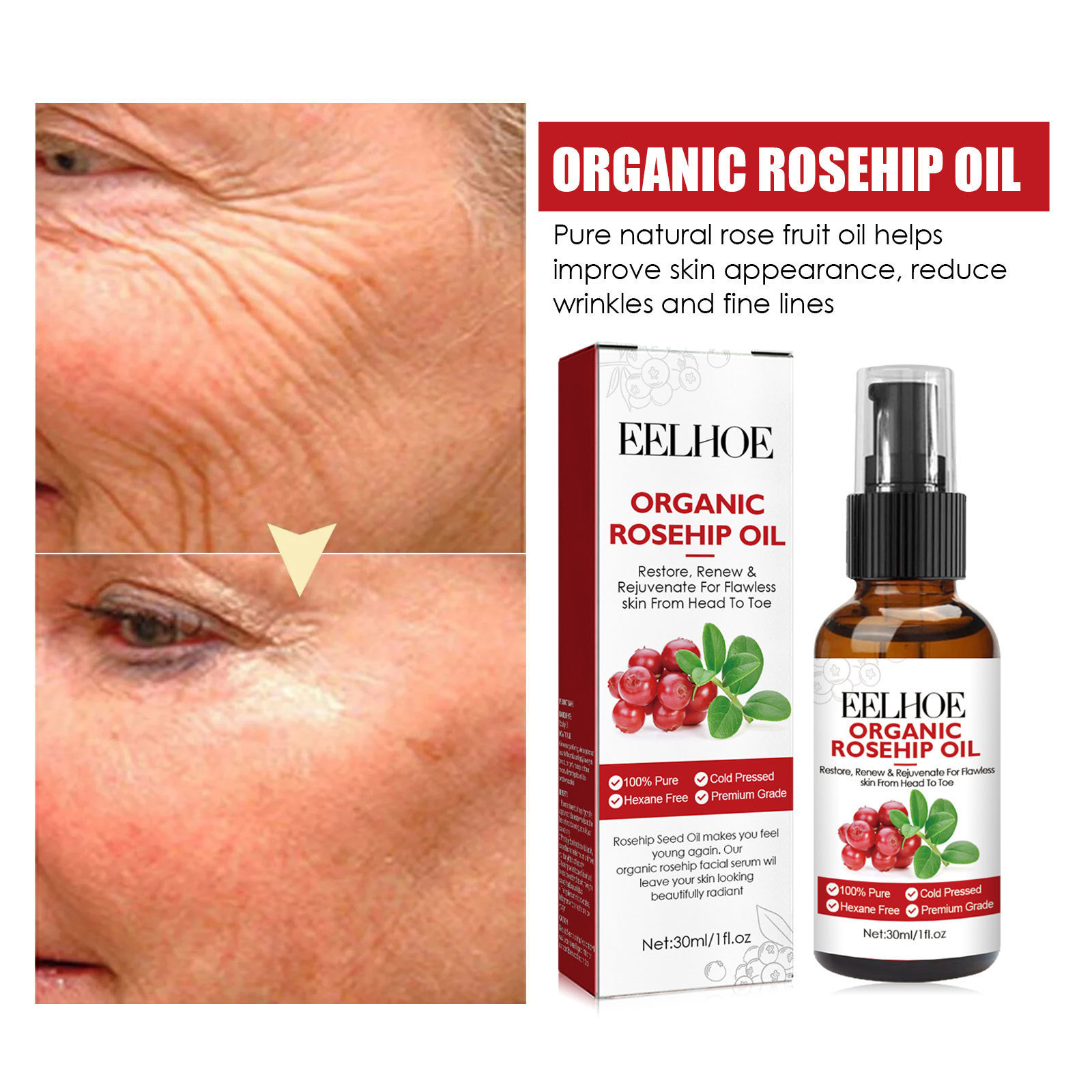 30ml óleo de rosa mosqueta sor - Face Oil Rosehip avaliação e preço