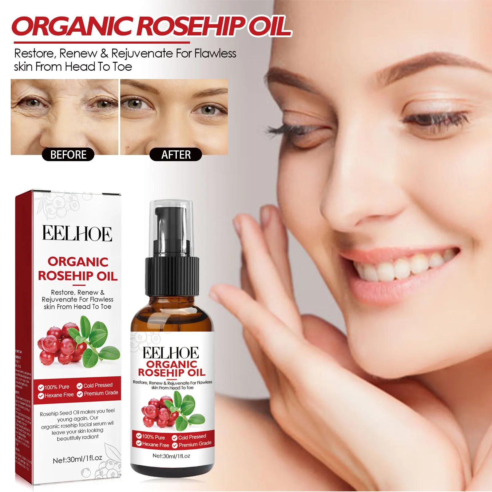 30ml óleo de rosa mosqueta sor - Face Oil Rosehip avaliação e preço